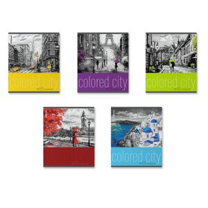 Тетрадь общая ученическая ErichKrause Colored City, 48 листов, клетка