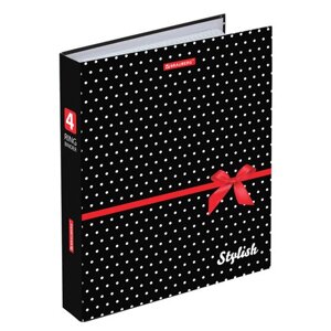 Тетрадь на кольцах А5 175х215мм, 120л, твердый картон, клетка, BRAUBERG, Стиль, 402006