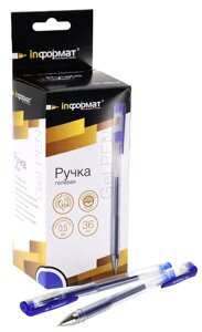Ручка гел. INFORMAT 0,5 мм синий кругл. корп.