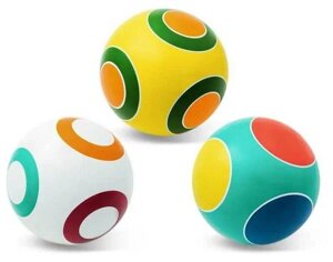 Мяч резиновый диаметр 20 см "Кружочки" Р3-200/Кр