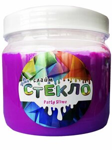 Слайм "СТЕКЛО" Party Slime НЕОН фиолетовый, 400 гр