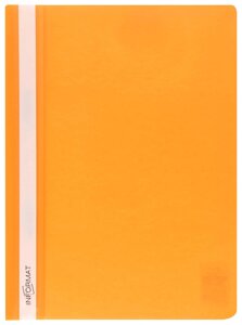 Папка-скоросшиватель INFORMAT А4, оранжевая, пластик 180 мкм, карман для маркировки
