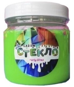 Слайм *Стекло* серия Party Slime, зеленый неон, 400 гр