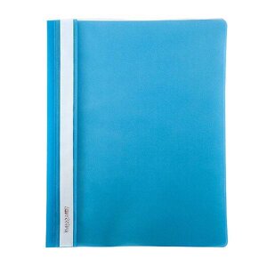 Папка-скоросшиватель INFORMAT А4, голубая, пластик 180 мкм, карман для маркировки
