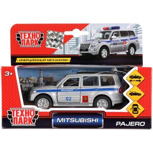 Машина металл MITSUBISHI pajero ПОЛИЦИЯ 12 см, двери, баг., инерц., кор. Технопарк в Орловской области от компании Интернет-магазин игрушек "Весёлый кот"