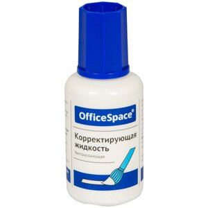 Корректирующая жидкость 12 мл, OfficeSpace, на химической основе с кистью