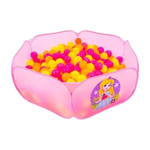 Шарики для сухого бассейна с рисунком «Флуоресцентные», , набор 30 штук, цвет оранжевый, розовый, лимонный