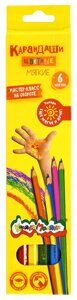 Набор цветных карандашей Каляка-Маляка 6 цветов, шестигранные, дерево