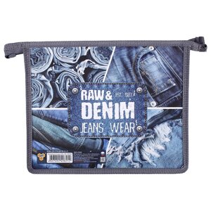 Папка для тетрадей А5 на молнии Raw&Denim