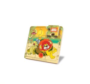 Игрушка деревянная пазл 15*15 см. СОЮЗМУЛЬТФИЛЬМ Львенок и Черепаха, терм. пакет. Буратино