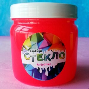 Слайм *Стекло* серия Party Slime, красный неон, 400 гр