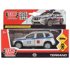 Машина металл NISSAN terrano ПОЛИЦИЯ, 12 см, двери, багаж., инерц., кор. Технопарк в Орловской области от компании Интернет-магазин игрушек "Весёлый кот"