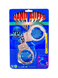 Игрушечные наручники металл. на картоне, арт. 368
