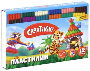 Пластилин Creativiki 12 цв. 180 г Арт. ПЛ12КР