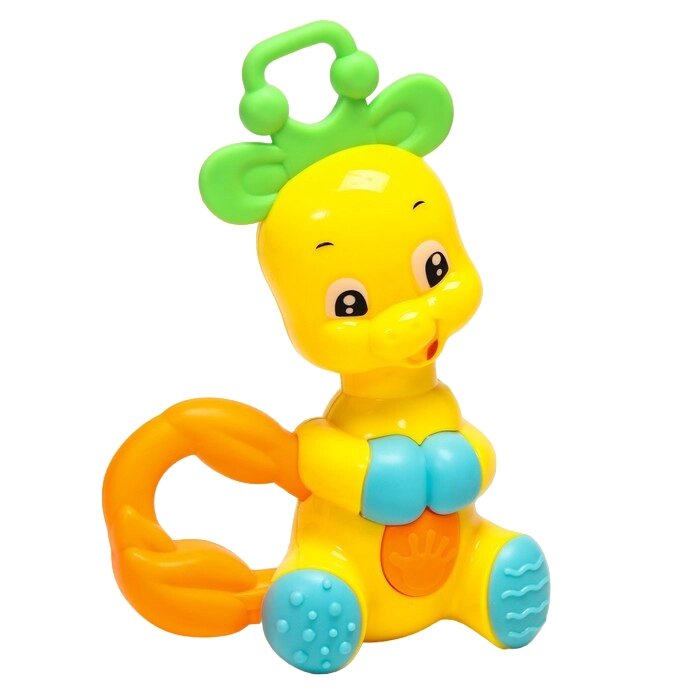 Погремушка - пищалка «Дракоша», с эластичными элементами, цвет МИКС от компании Интернет-магазин игрушек "Весёлый кот" - фото 1