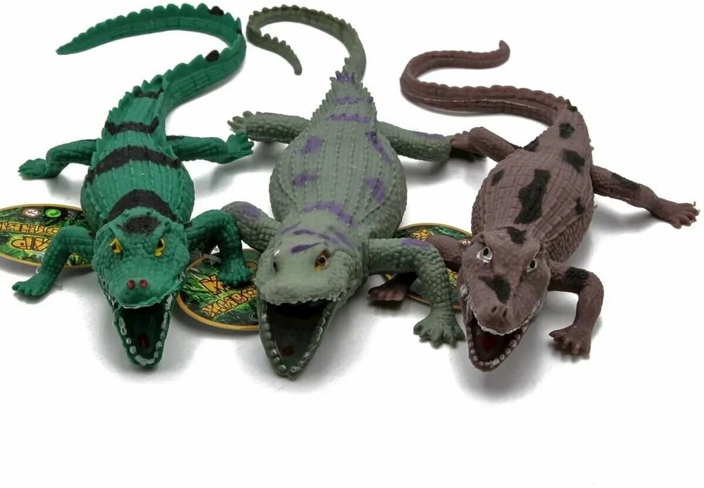 Резиновые фигурки-тянучки «Крокодилы» от компании Интернет-магазин игрушек "Весёлый кот" - фото 1