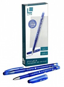 Ручка гелевая стираемая LITE E-WRITE 0,5 мм синий (12)