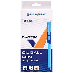 Ручка шар. синяя для правшей "Darvish" корпус цветной