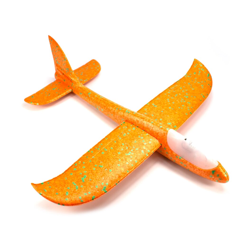 Самолет-запускалка оранжевый, зеленый, синий, красный от компании Интернет-магазин игрушек "Весёлый кот" - фото 1