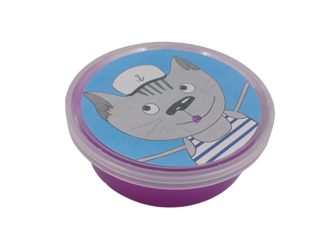 Слайм "Стекло" Медуза 100 гр Фиолетовый Неон от компании Интернет-магазин игрушек "Весёлый кот" - фото 1