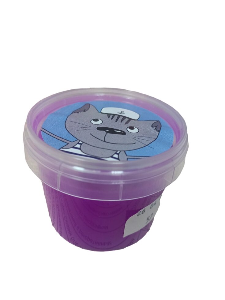 Слайм "СТЕКЛО"  Party Slime, в банке 100 гр, фиолетовый неон00-00001266 от компании Интернет-магазин игрушек "Весёлый кот" - фото 1