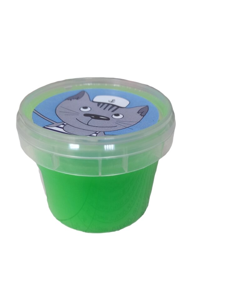 Слайм "СТЕКЛО"  Party Slime, в банке 100 гр, зеленый неон00-00001264 от компании Интернет-магазин игрушек "Весёлый кот" - фото 1