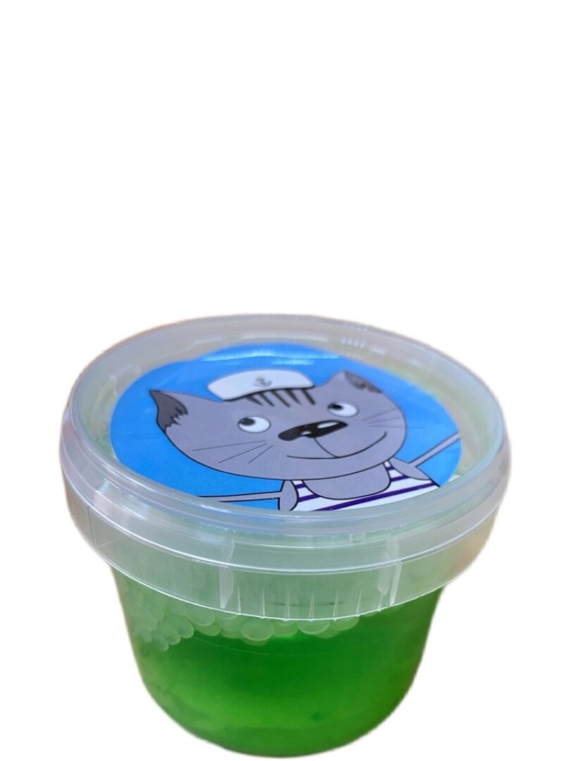 Слайм «Стекло», Smaсk с шариками, зелёный 90 г от компании Интернет-магазин игрушек "Весёлый кот" - фото 1