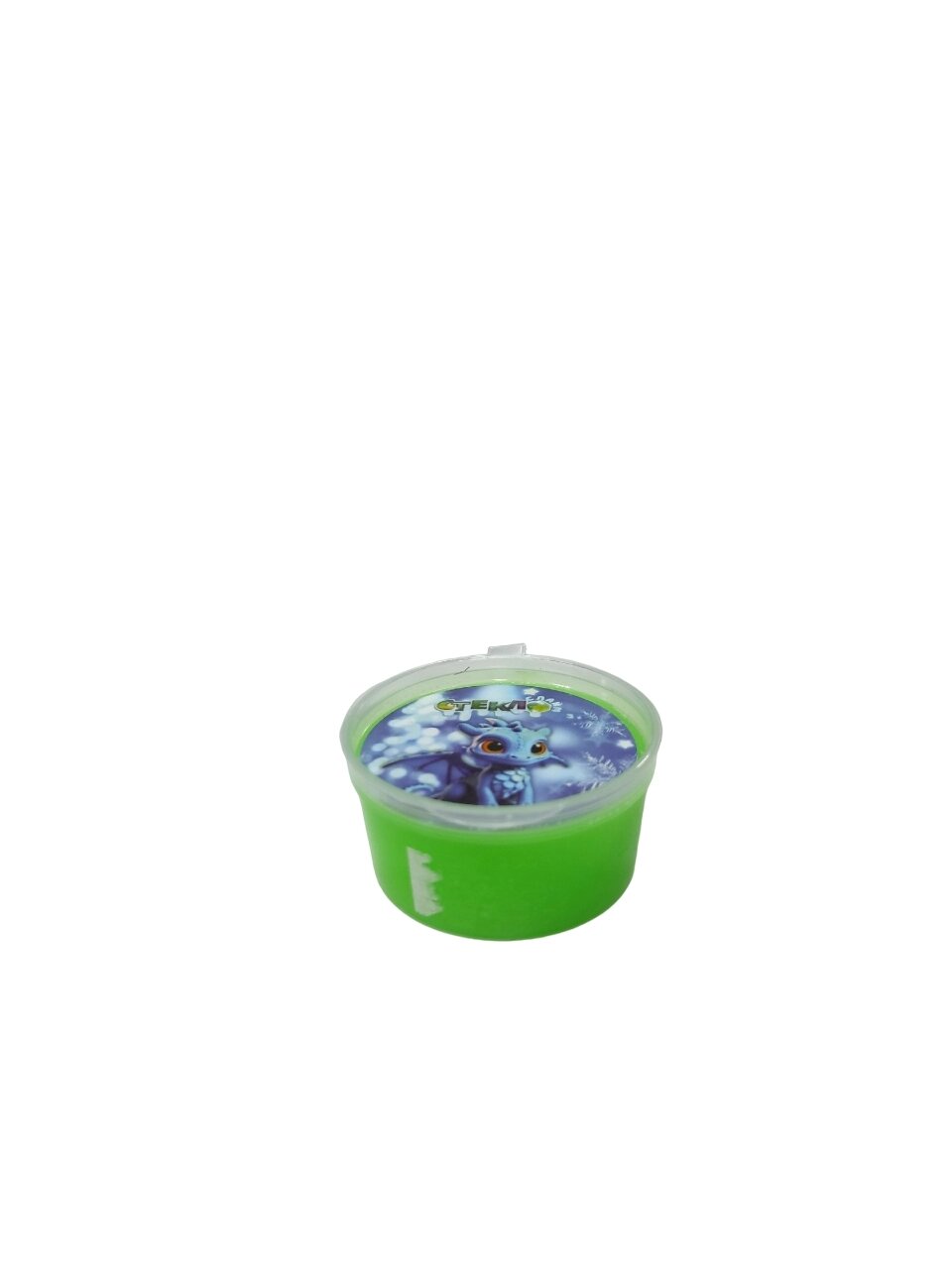 Слайм стекло Зеленый неон 50гр от компании Интернет-магазин игрушек "Весёлый кот" - фото 1