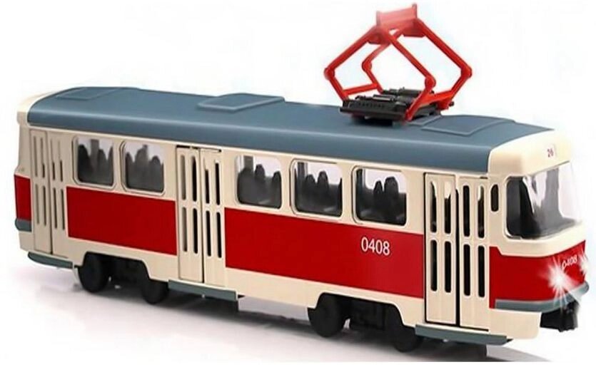 Трамвай со звуком и светом от компании Интернет-магазин игрушек "Весёлый кот" - фото 1