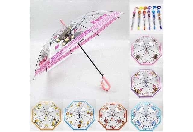 Зонт детский YS-33 прозрачный купол, с рисунком от компании Интернет-магазин игрушек "Весёлый кот" - фото 1