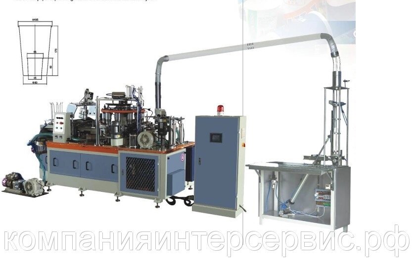 Машина для производства бумажных стаканов EBZ-12/22 от компании Оборудование для Бизнеса  ООО «Станлайн» - фото 1
