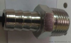 Техносоюз RQ-104S2 Переходник 1/2" наружная резьба, 12 мм елочка