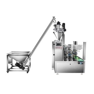 Оборудование для фасовки пылящих продуктов в готовые пакеты дой-пак SW-250