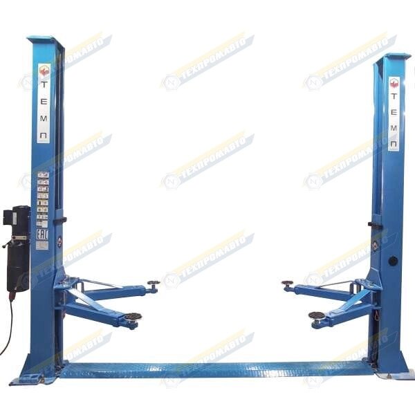 ТЕМП (оборудование) Подъёмник эл/гидр. 2-х ст. 4т., синий TS4M с анкерами и проставками от компании Оборудование для Бизнеса  ООО «Станлайн» - фото 1