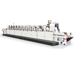 YC-600. Флексографская печатная машина - 9 печатных секций UV-сушки - 2 слотавысечки