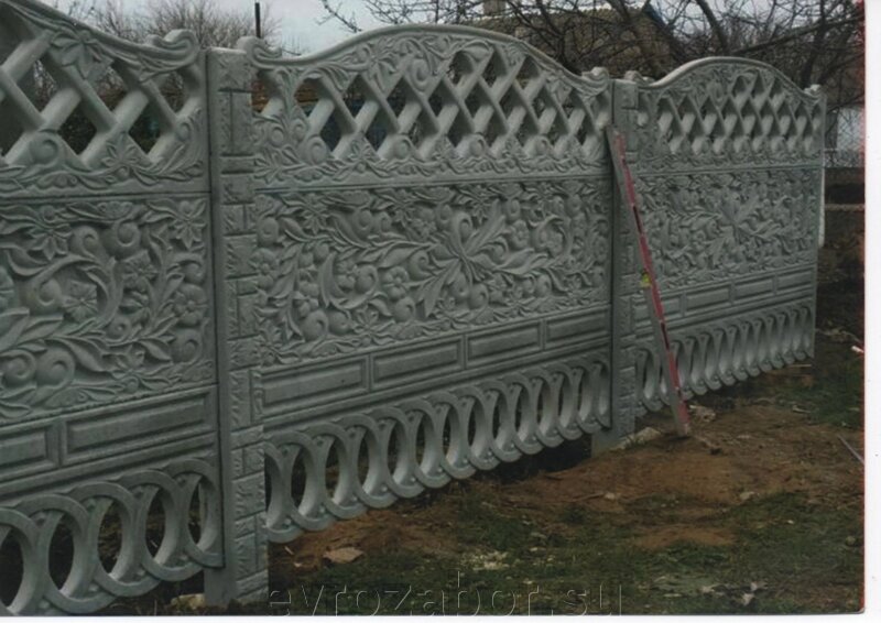 Еврозабор бетонный \"Цветок-Цветок верх-Шоколад верх\" код 1.16 ...