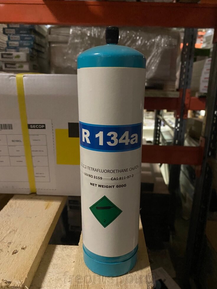 Фреон R134a 600 грамм Сервисный баллон от компании Продажа фреона, моющая химия, незамерзающая жидкость оптом и в розницу - фото 1