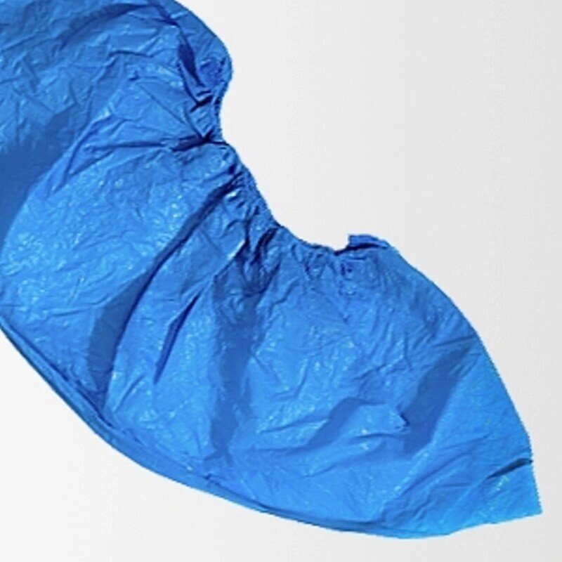 Бахилы одноразовые полиэтиленовые Klever гладкие 3 г голубые (50 пар в упаковке) от компании Арсенал ОПТ - фото 1