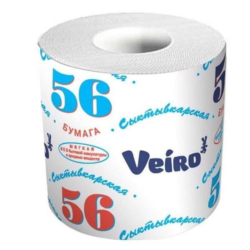 Бумага туалетная Сыктывкарская 56 1-слойная серая (72 рулона в упаковке) от компании Арсенал ОПТ - фото 1
