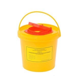 Ёмкость-контейнер для сбора острого инструментария 1 литр от компании Арсенал ОПТ - фото 1