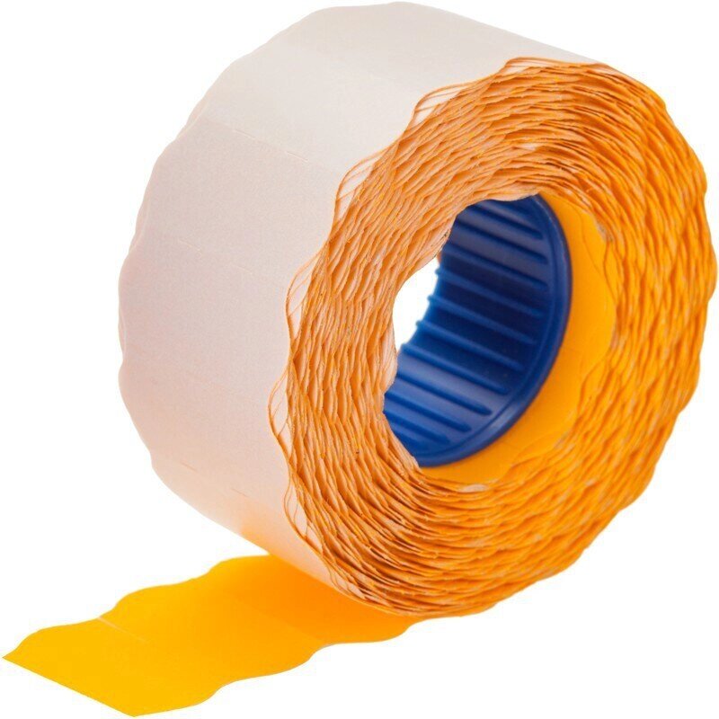 Этикет-лента волна оранжевая 22х12 мм (10 рулонов по 1000 этикеток) от компании Арсенал ОПТ - фото 1