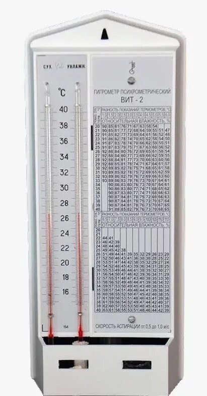 Гигрометр-психрометр ВИТ-2, белый корпус - Термоприбор от компании Арсенал ОПТ - фото 1