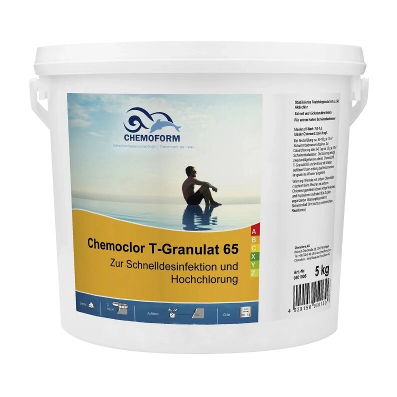 Кемохлор Т-65 дезинфицирующее хлорное средство 5 кг гранулы от компании Арсенал ОПТ - фото 1
