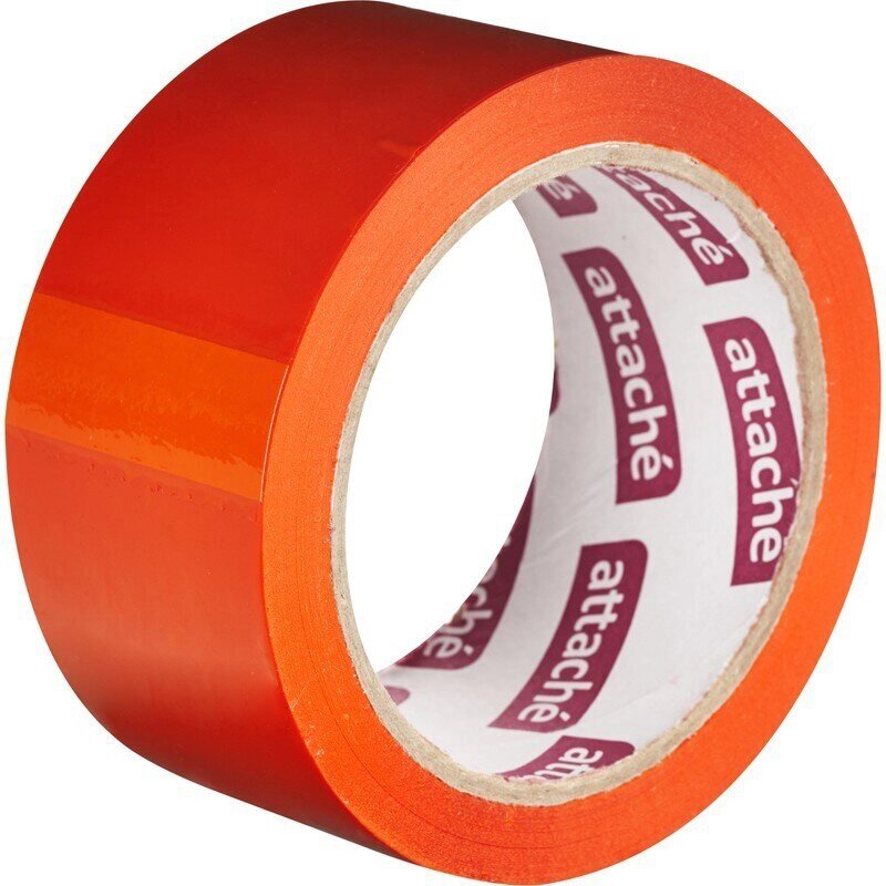 Клейкая лента упаковочная Attache оранжевая 48 мм x 66 м плотность 45 мкм от компании Арсенал ОПТ - фото 1