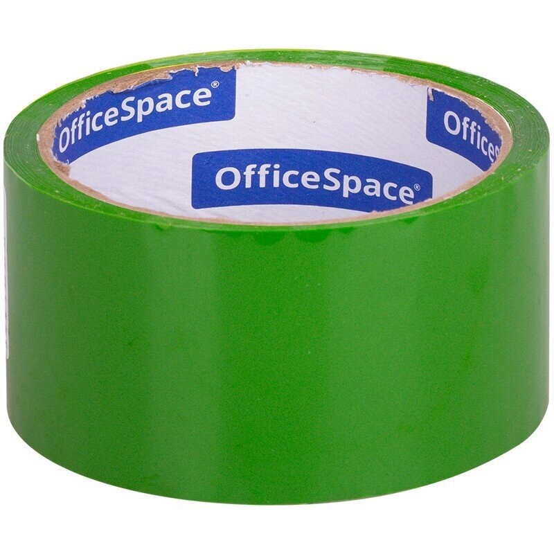 Клейкая лента упаковочная OfficeSpace, 48мм*40м, 45мкм, зеленая, ШК от компании Арсенал ОПТ - фото 1