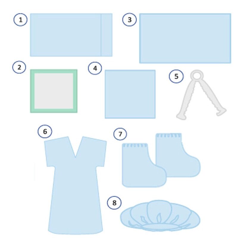 Комплект одежды и белья акушерского КОБА-13 (стерильный) от компании Арсенал ОПТ - фото 1