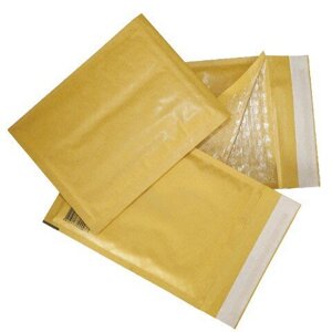 Конверт-пакет с прослойкой из пузырчатой пленки, комплект 10 шт., 240х330 мм, отрывная полоса, крафт-бумага,