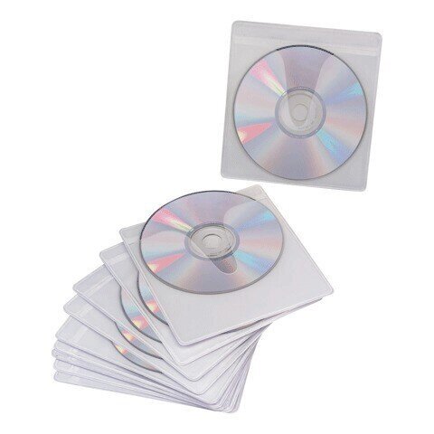 Конверты для CD/DVD BRAUBERG, комплект 10 шт., на 1CD/DVD, самоклеящиеся, с европодвесом от компании Арсенал ОПТ - фото 1