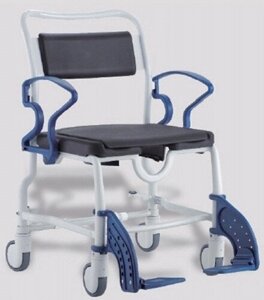Кресло-стул с санитарным оснащением Чикаго (серый/синий)