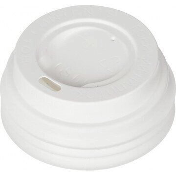 Крышка для стакана пластиковая белая 62 мм 100 штук в упаковке от компании Арсенал ОПТ - фото 1